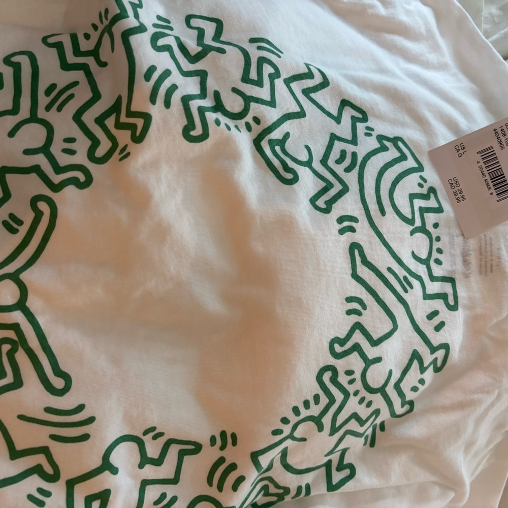 AE Ex-Boyfriend Keith Haring Graphic Tee Pop Art NWT Size Large - Picture 6 of 9